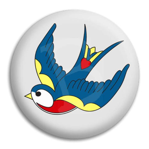 Bird Swallow Button Badge