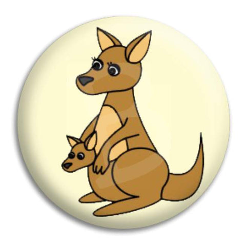 Cute Kangaroo Button Badge