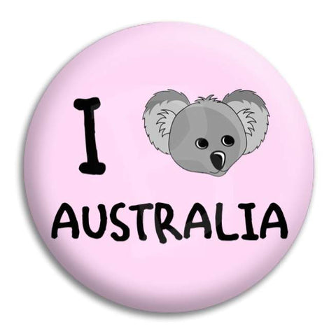 I Heart Koala Australia Button Badge