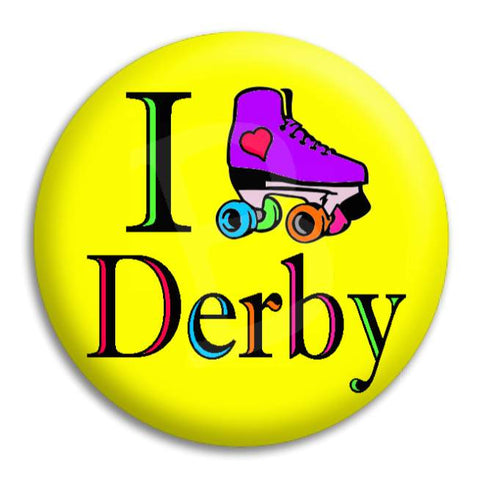 I Heart Roller Derby Button Badge
