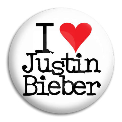 I Heart Justin Bieber Button Badge