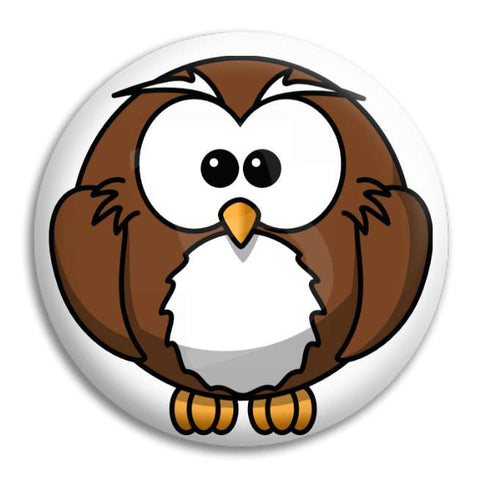 Owl Button Badge
