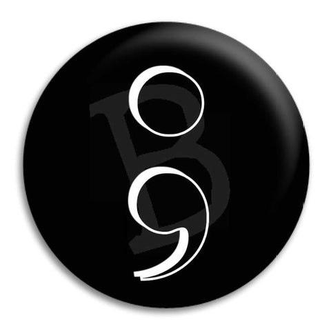 Semicolon 2 Button Badge
