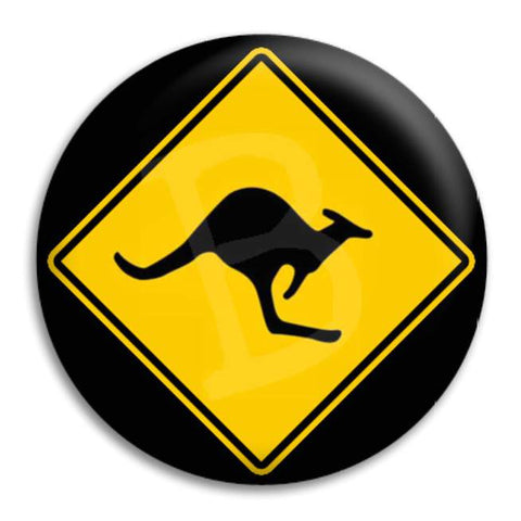 Kangaroo_Sign Button Badge