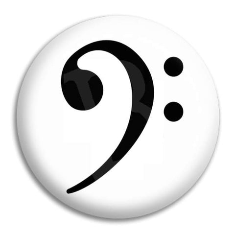 Bass Clef Button Badge
