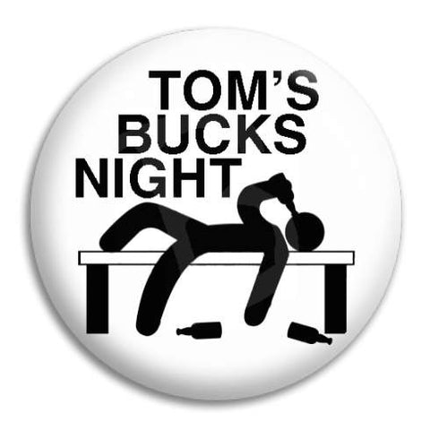 Bucks Night Drunk Man Customisable Button Badge