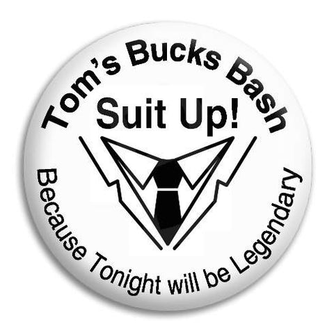 Bucks Night Suit Up Customisable Button Badge