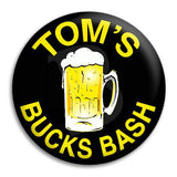 Bucks Party Beer Button Badge