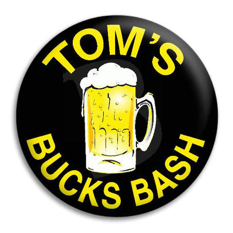 Bucks Party Beer Customisable Button Badge