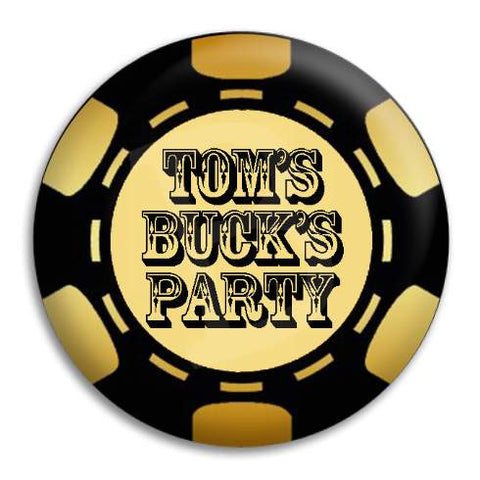 Bucks Party Poker Chip Customisable Button Badge