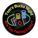 Bucks Party Poker Button Badge