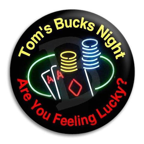 Bucks Party Poker Customisable Button Badge