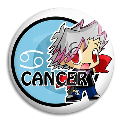 Cartoon Cancer Button Badge