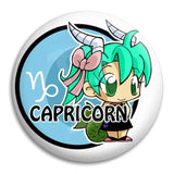 Cartoon Capricorn Button Badge