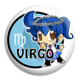 Cartoon Virgo Button Badge