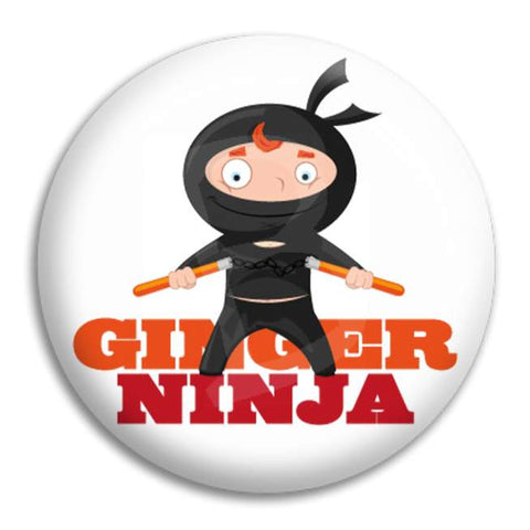 Ginger Ninja Button Badge