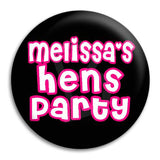 Hens Party Cute Text Button Badge