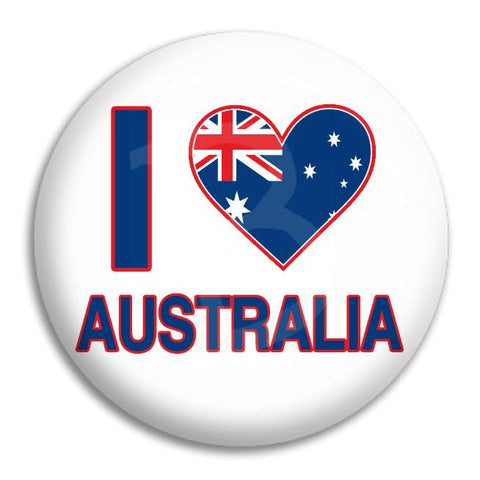 I Heart Australia Button Badge