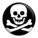 Jolly Roger Skull Button Badge