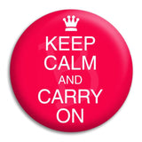 Keep Calm And Carry On Button Badge
