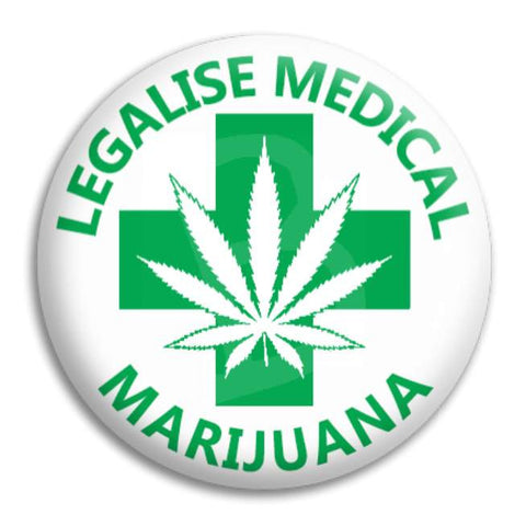 Medical Marijuana Button Badge