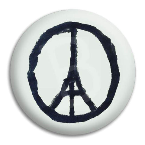 Peace Paris Button Badge