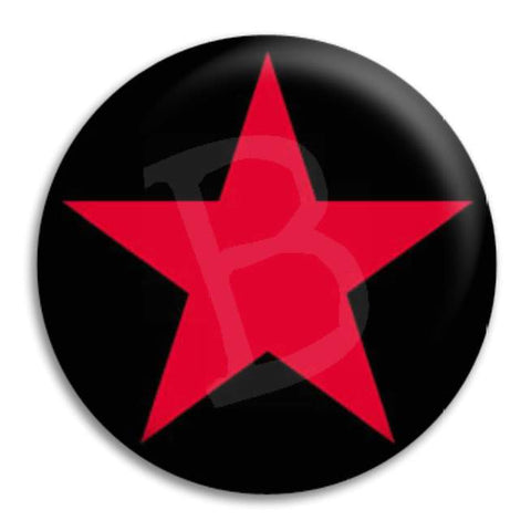 Red Star Button Badge
