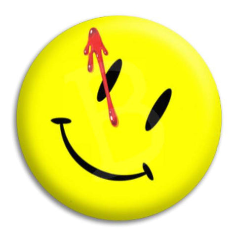 Smile With Splatter Button Badge