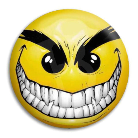 Smiley Evil Button Badge
