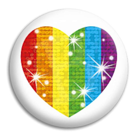 Stary Heart Button Badge