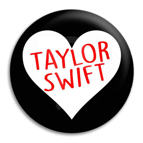 Taylor Swift Heart Button Badge