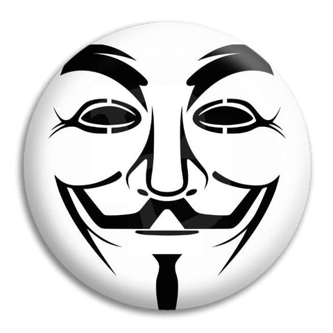 V For Vendetta Mask Button Badge