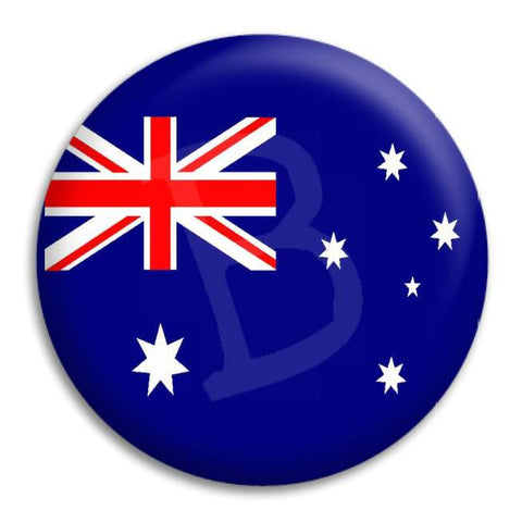 Australian Flag Button Badge