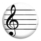 Treble Clef Button Badge